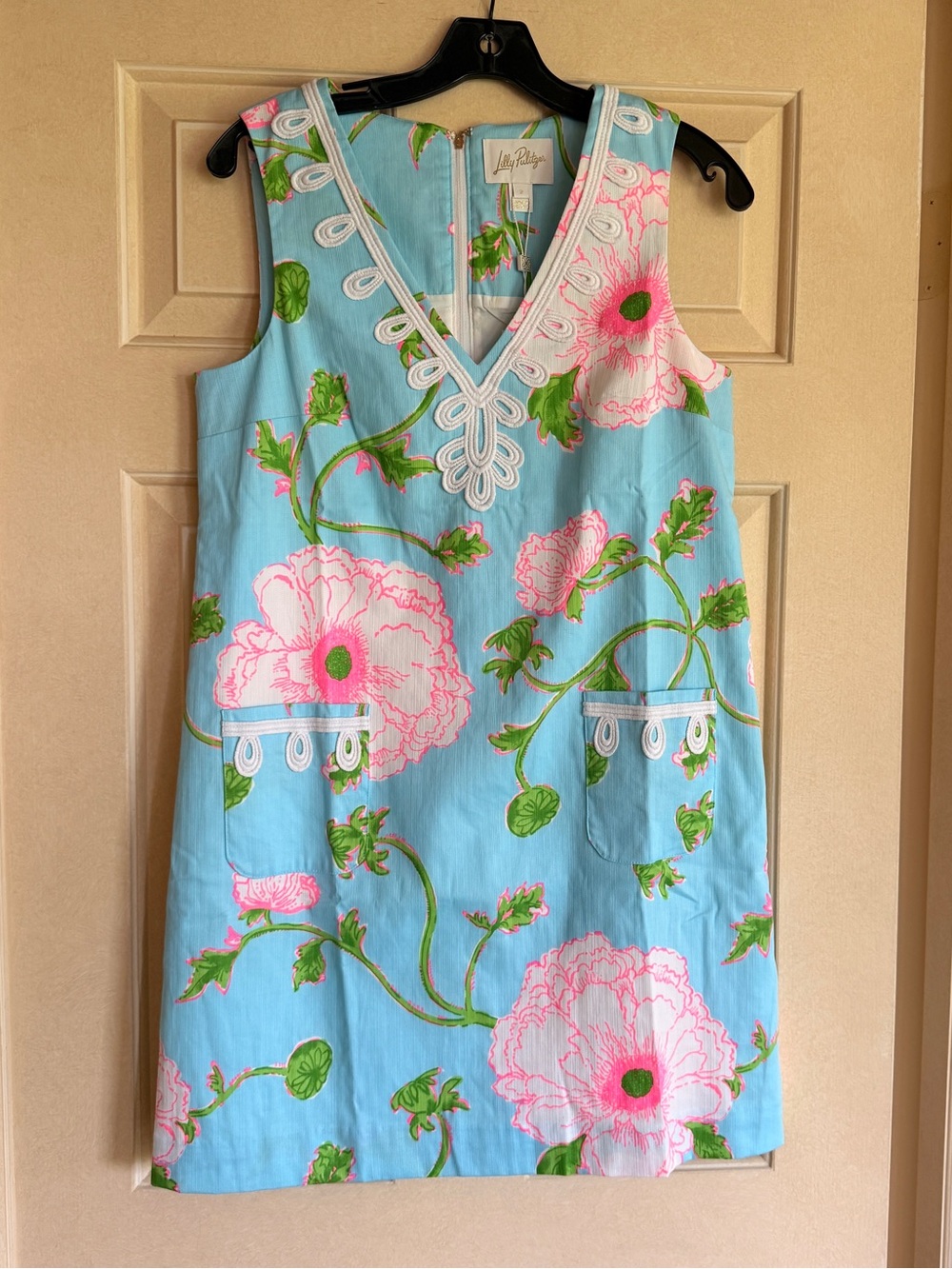 NWT Lilly Pulitzer Sidonie Stretch Shift Freshwater Blue Bursting Blooms